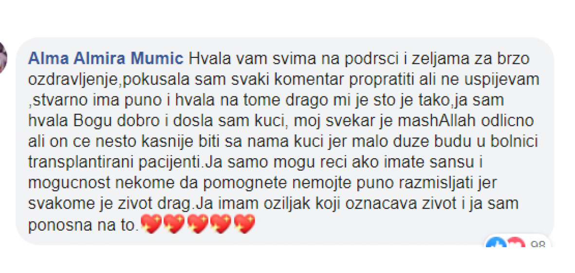 Poruka Almire Mumić - undefined